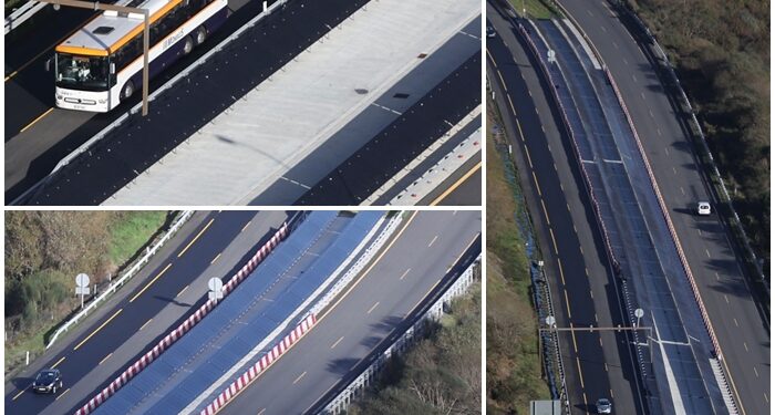 Un mar de paneles solares para la A-52: así iluminan el túnel de Folgoso