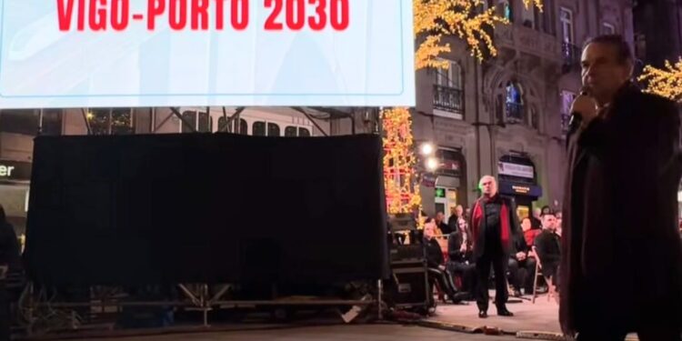 Caballero pincha de nuevo por el AVE: apenas 1.000 personas (bandas y Besteiro incluido) acuden a su concierto