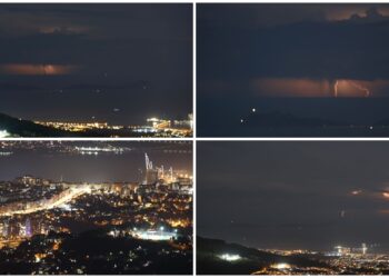 Espectacular tormenta eléctrica a las puertas de la ría de Vigo: 400 rayos iluminan la costa
