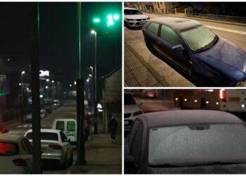 La comarca de Vigo se congela bajo cero en una madrugada gélida