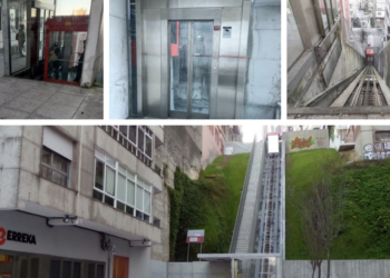 Comienzan las obras para atajar las (constantes) averías del primer ascensor del Vigo Vertical