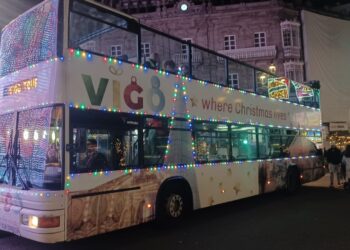 Más luces led para la Navidad de Vigo: ahora con el ‘Nadal Bus’