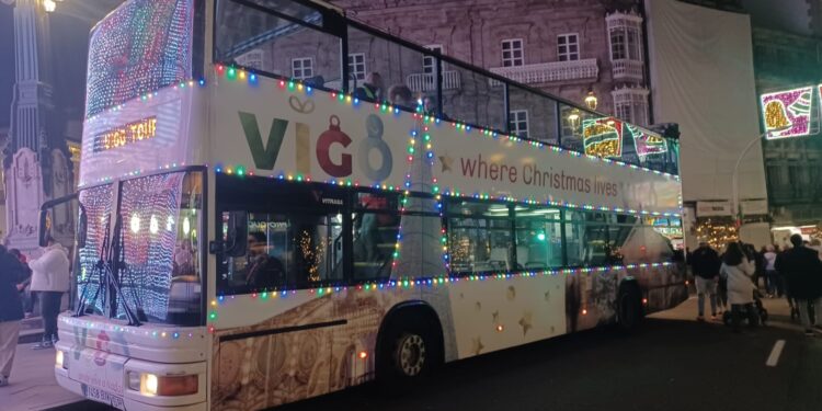 Más luces led para la Navidad de Vigo: ahora con el ‘Nadal Bus’