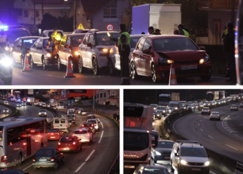 Regresan las colas kilométricas a la autovía tras un accidente entre siete coches