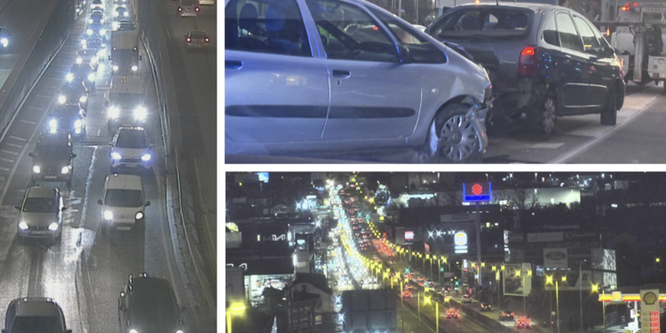 Un accidente, una avería, obras y Navidad: un cóctel terrible para el tráfico en Vigo