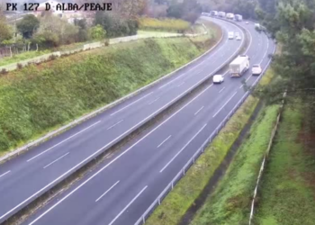 Problemas en la AP-9 tras la colisión entre dos camiones en Pontevedra
