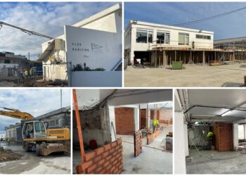 Avanzan «a toda vela» las obras del renovado (y moderno) Club Marítimo de Canido