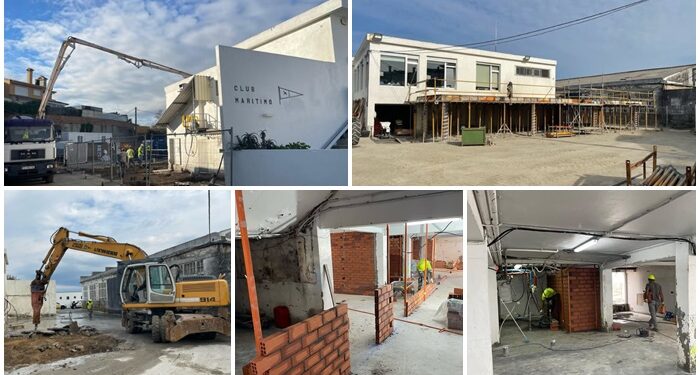 Avanzan «a toda vela» las obras del renovado (y moderno) Club Marítimo de Canido