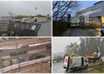 Borrasca «Herminia»: las condiciones empeoran y la alerta roja se extiende al litoral de las Rías Baixas