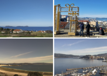 Cielos despejados en Vigo, pero por poco tiempo: llega el primer tren de borrascas del año