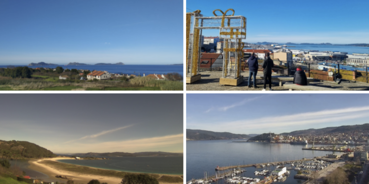 Cielos despejados en Vigo, pero por poco tiempo: llega el primer tren de borrascas del año