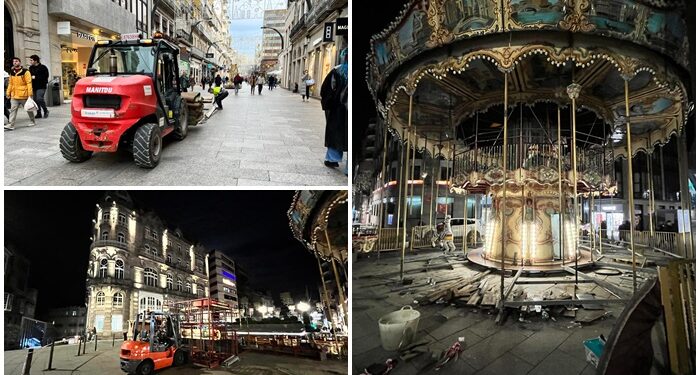 Se inicia el desmontaje de la Navidad de Vigo, con cortes de tráfico, críticas y el foco puesto ya en la próxima campaña