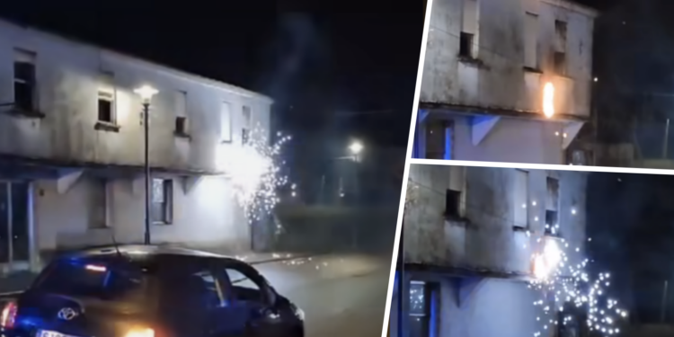 Sobresalto nocturno en Gondomar: así se vio (y escuchó) un incendio en pleno centro