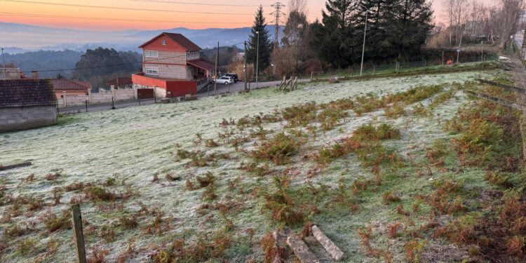 El área de Vigo amanece con temperaturas bajo cero