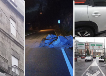 Última hora de «Herminia» en Vigo: 90 km/h en Navia, daños en Balaídos y luces navideñas en peligro