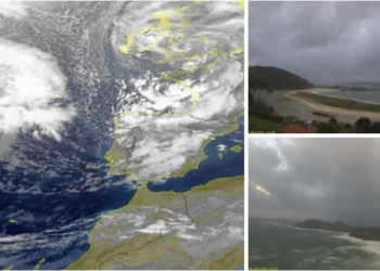 No habrá calma tras «Herminia»: el temporal se despide con rayos, granizo, viento y frío y ya asoma el potente «Ivo»