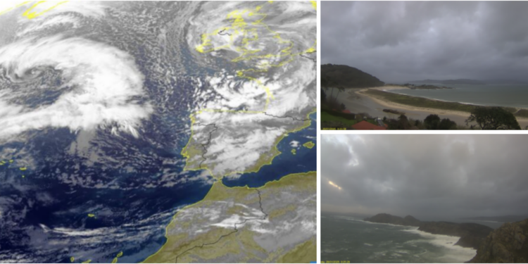 No habrá calma tras «Herminia»: el temporal se despide con rayos, granizo, viento y frío y ya asoma el potente «Ivo»