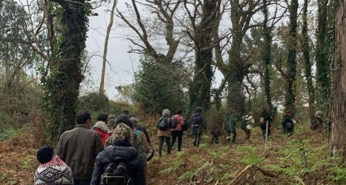 Una foliada para defender un pulmón verde de Vigo