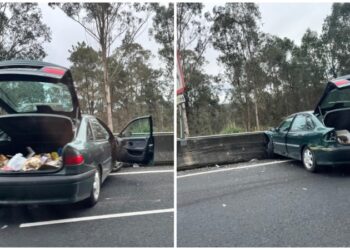 Tres heridos leves en un accidente en la VG20