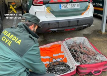 Cazado con una maleta llena de cable el autor de los robos de cobre del alumbrado público