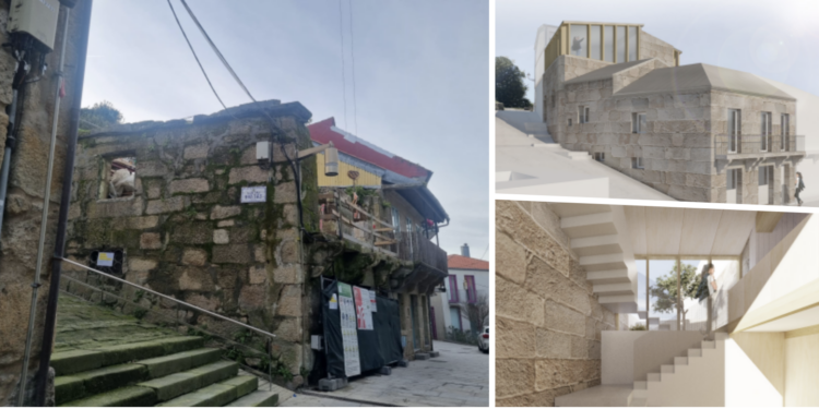 Avanzan las obras de los dos nuevos dúplex del Casco Vello de Vigo