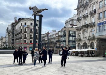 Un programa de televisión elige el centro de Vigo como plató