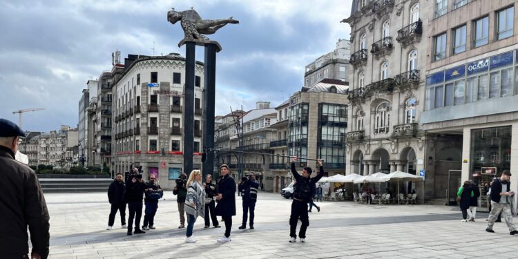 Un programa de televisión elige el centro de Vigo como plató