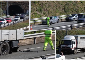 Segundo reventón en menos de 24 horas (y nuevas retenciones) en la AP-9 a su paso por Vigo