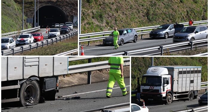 Segundo reventón en menos de 24 horas (y nuevas retenciones) en la AP-9 a su paso por Vigo