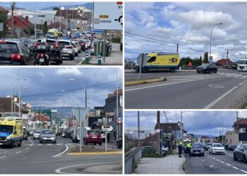 Retenciones y dos heridos tras arrollar un motorista a una chica en Vigo