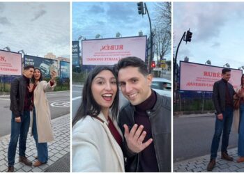 Declaración de amor de San Valentín en pleno centro de Vigo: así fue el desenlace