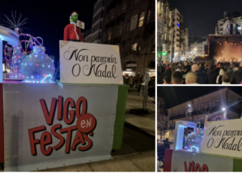 Vigo «alarga» la Navidad hasta el Entroido: el Meco Grinch ya luce en Porta do Sol