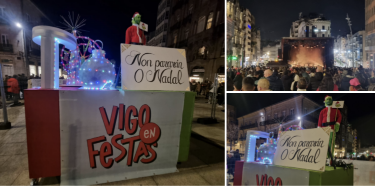 Vigo «alarga» la Navidad hasta el Entroido: el Meco Grinch ya luce en Porta do Sol