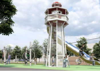 Un gran Faro y juegos musicales para revitalizar el parque de A Ramallosa
