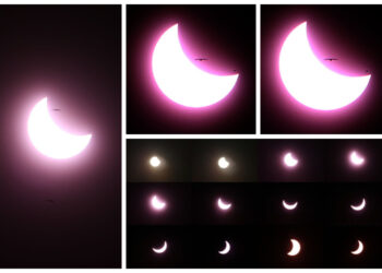 Así se vio el eclipse parcial de Sol desde la ría de Vigo