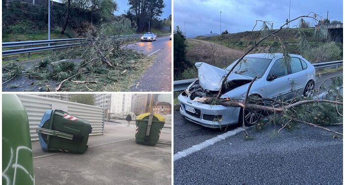 Borrasca «Martinho»: accidentes, tejados volando y dos personas heridas