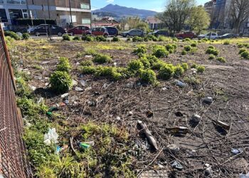 Una escombrera en el centro de Vigo