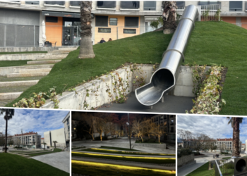 El área de Vigo suma una plaza con un tobogán gigante y camas elásticas