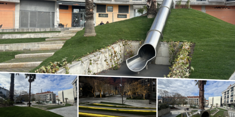 El área de Vigo suma una plaza con un tobogán gigante y camas elásticas