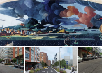 Otro símbolo saldrá a la calle: Pintor Lugrís exhibirá a gran escala la «Vista de Vigo»