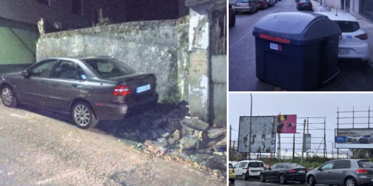 Borrasca «Martinho» en Vigo: 66 incidencias, entre ellas varios vehículos afectados por las fuertes rachas de viento