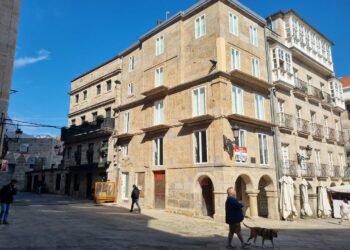 El histórico edificio de la Cerería ya luce con todo su esplendor en el corazón de Vigo