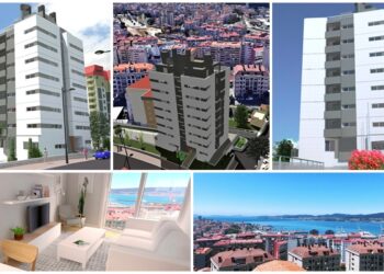 Así son los apartamentos de una nueva torre de 21 pisos con vistas únicas sobre la Ría de Vigo