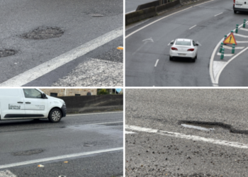 El peligro en la A-55 sube de nivel: el desplome de un talud se suma a las eternas fochancas