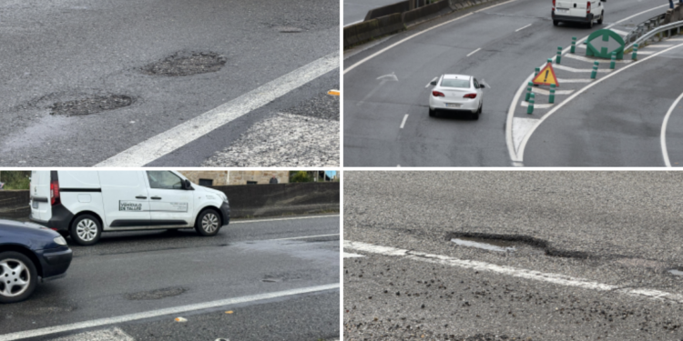 El peligro en la A-55 sube de nivel: el desplome de un talud se suma a las eternas fochancas