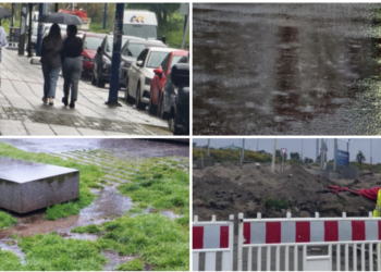 Tarde complicada en Vigo: lluvias persistentes y cuatro accidentes de tráfico en una hora