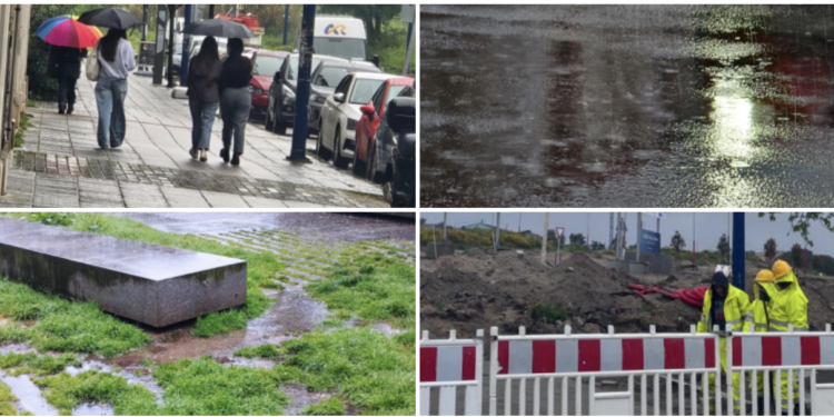 Tarde complicada en Vigo: lluvias persistentes y cuatro accidentes de tráfico en una hora