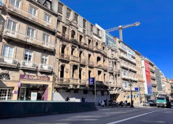 La calle comercial de los años sesenta en Vigo