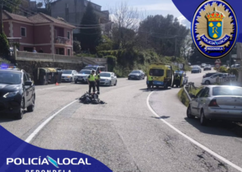 Un motorista, herido tras chocar contra un jabalí en Redondela