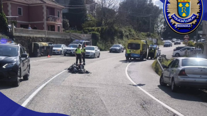 Un motorista, herido tras chocar contra un jabalí en Redondela